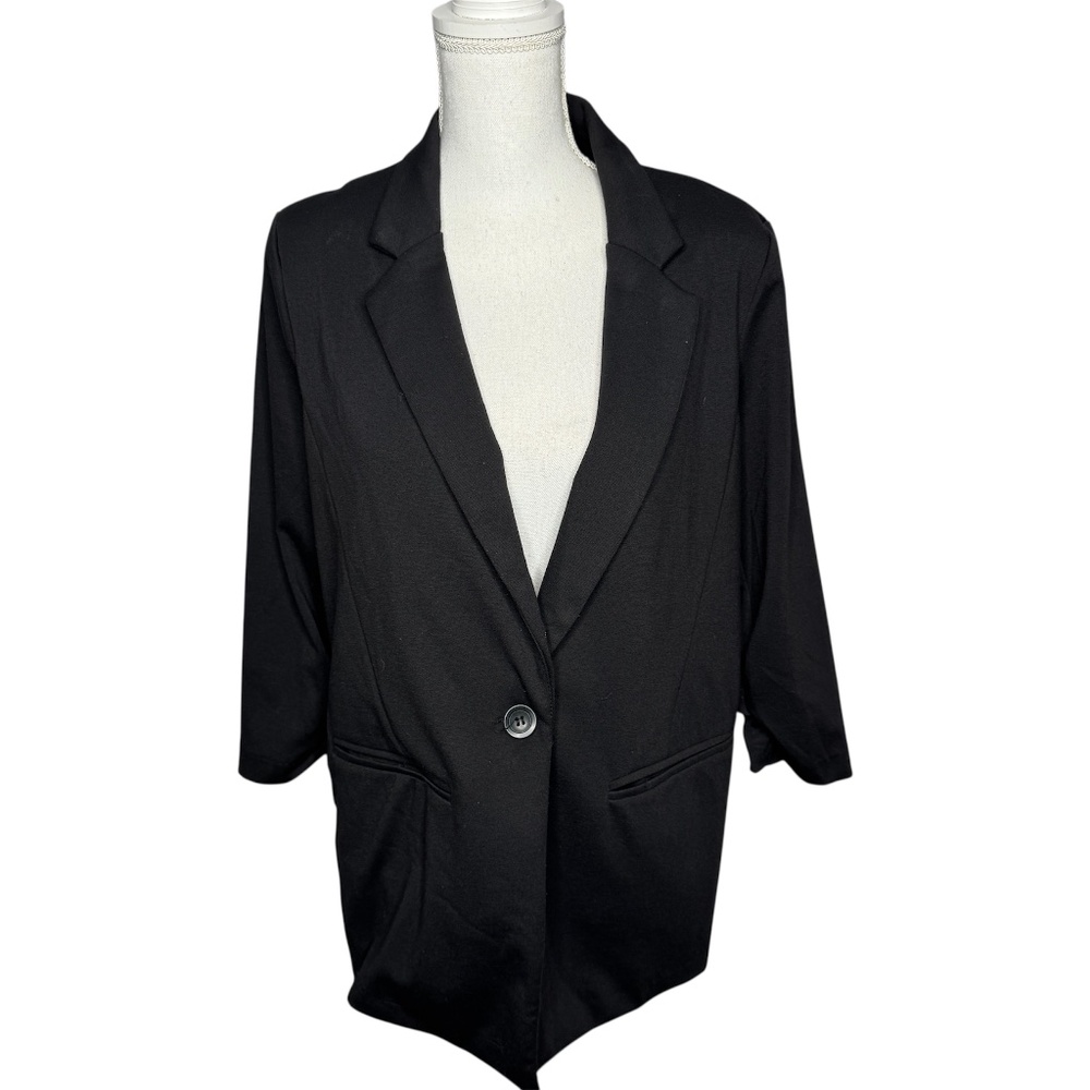 Pre-owned‎ Women's Stoosh Extraordinary  Black Blazer Large one button closure